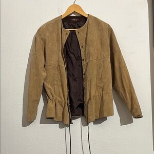 Jordache Tan and Brown Suede Jacket